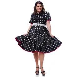 50s Rockabilly Plus Size Costume For Adults