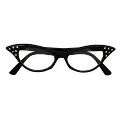 50's Style Black Glasses For Adults