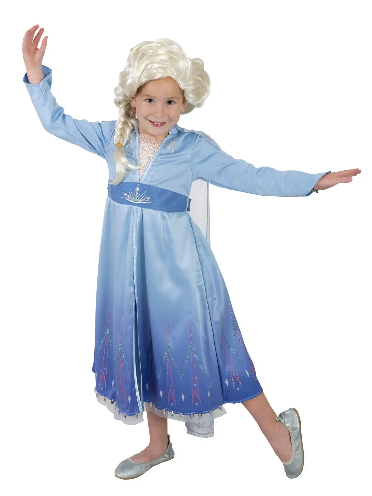 Elsa Premium Costume With Wig For Kids - Disney Frozen 2 - Image 2