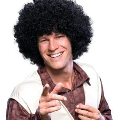 Afro Black Wig For Adults