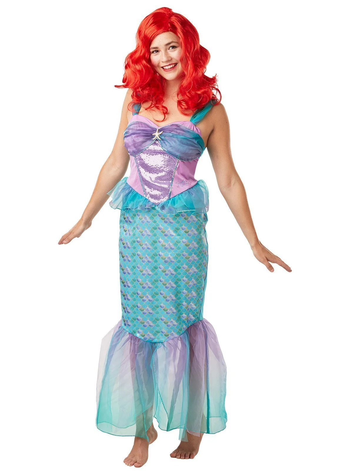Ariel Deluxe Costume For Adults - Disney The Little Mermaid - Image 3