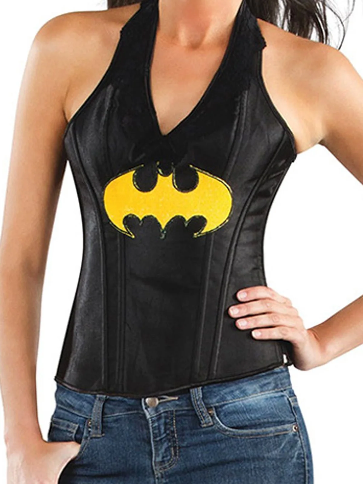 Batgirl Leather-Look Halter Top For Adults - Warner Bros DC Comics - Image 2