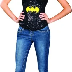 Batgirl Sequin Corset For Adults - Warner Bros DC Comics