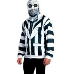 Beetlejuice Hoodie With Mask For Adults - Warner Bros Beetlejuice