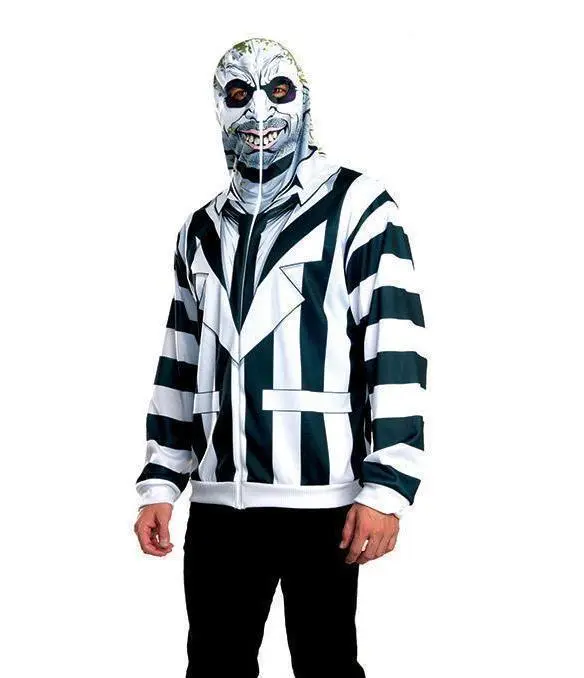 Beetlejuice Hoodie With Mask For Adults - Warner Bros Beetlejuice