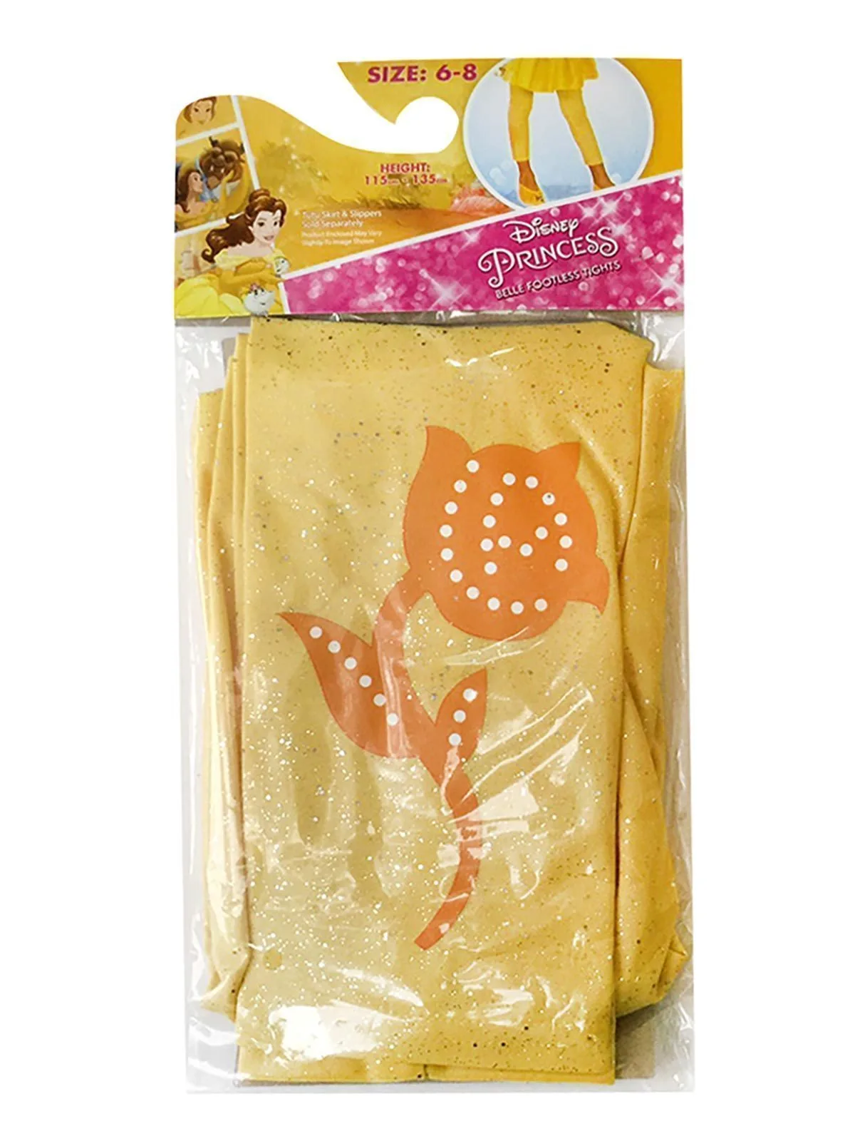 Belle Footless Tights For Kids - Disney Beauty And The Beast - Image 3