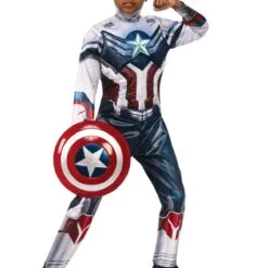 Captain America Deluxe Costume For Kids - Marvel Falcon & The Winter Soldier