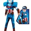 Captain America Mechstrike Deluxe Costume For Kids - Marvel Avengers Mech Strike