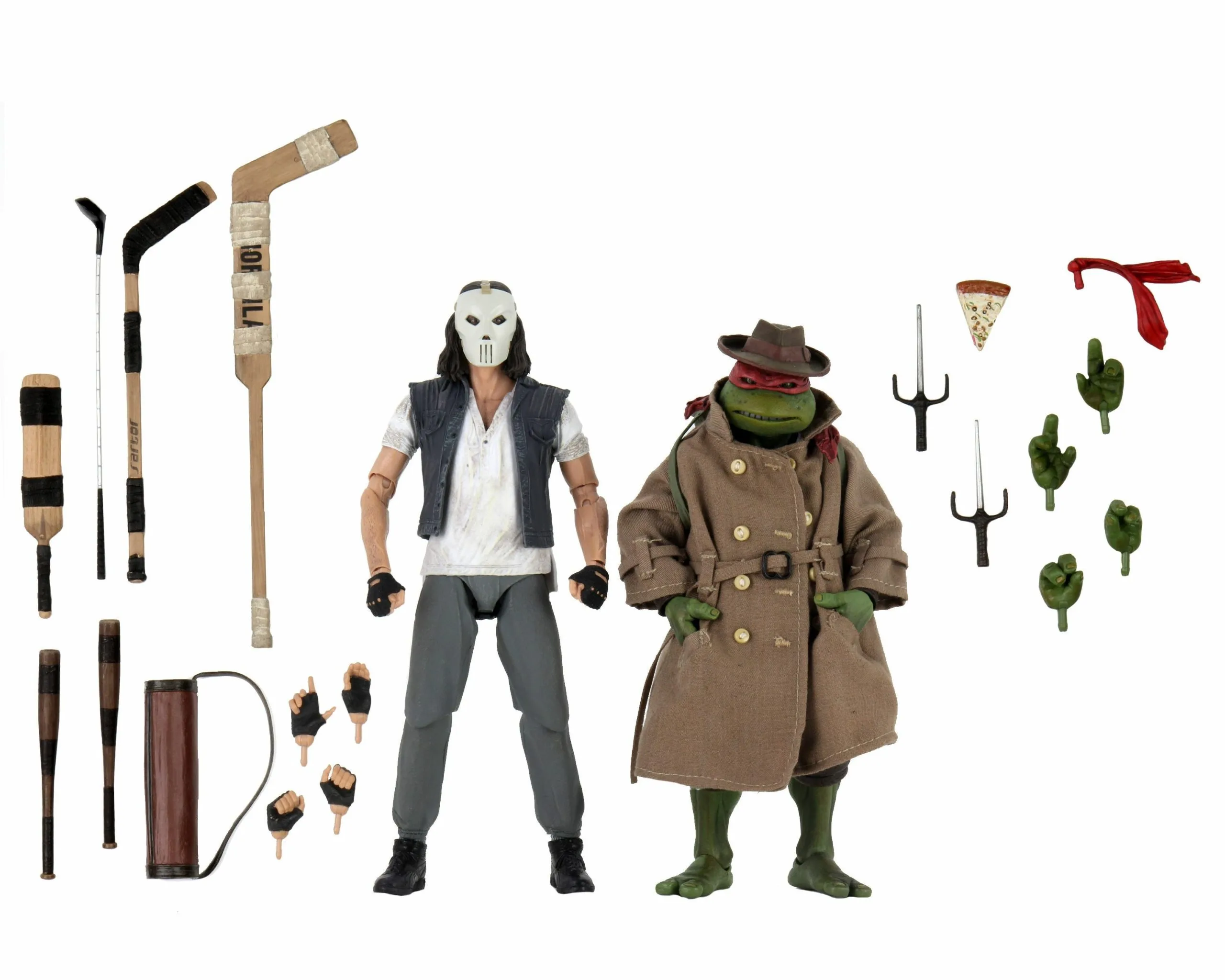 Casey Jones And Raphael - 7" Action Figurines - Teenage Mutant Ninja Turtles - NECA Collectibles