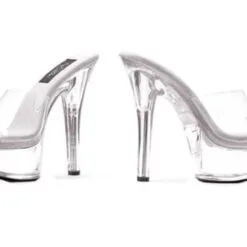 Clear Mule 6 Inch Heel For Adults
