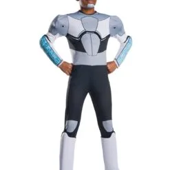 Cyborg Deluxe Costume For Kids - Warner Bros Teen Titans