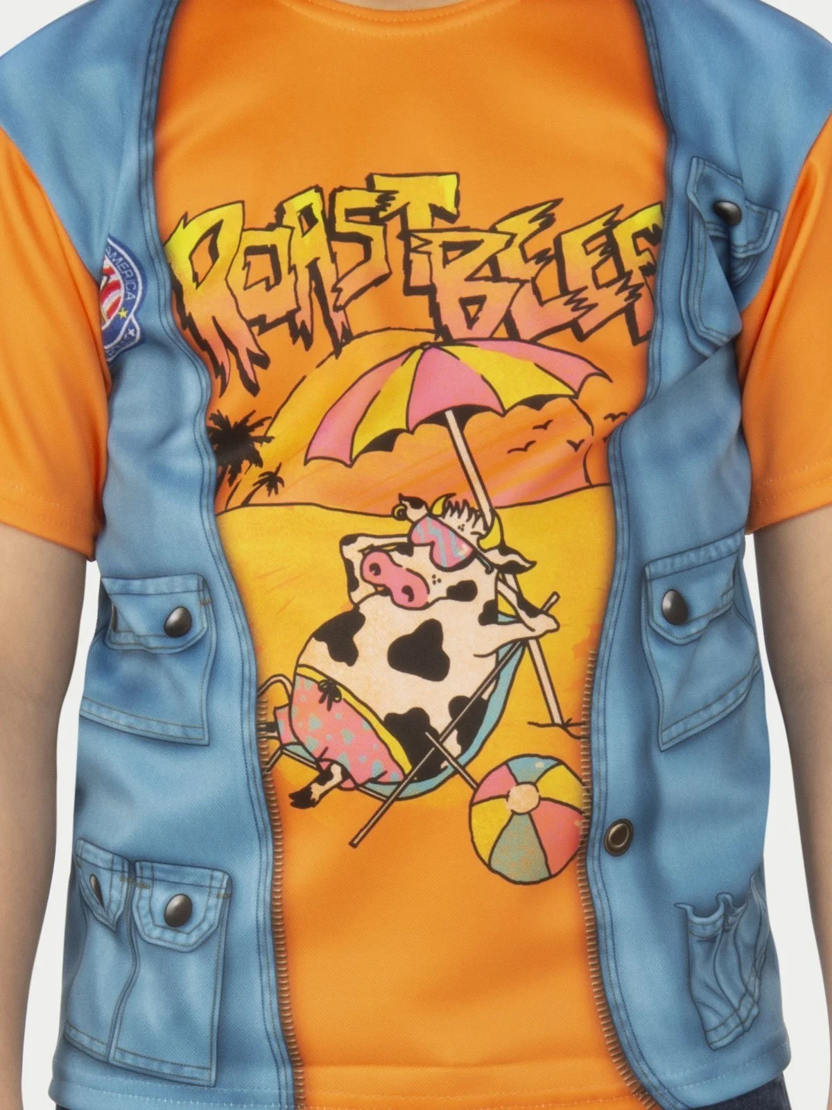 Dustin 'Roast Beef' Costume Top For Tweens - Netflix Stranger Things - Image 3