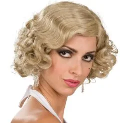 Flapper Blonde Wig For Adults
