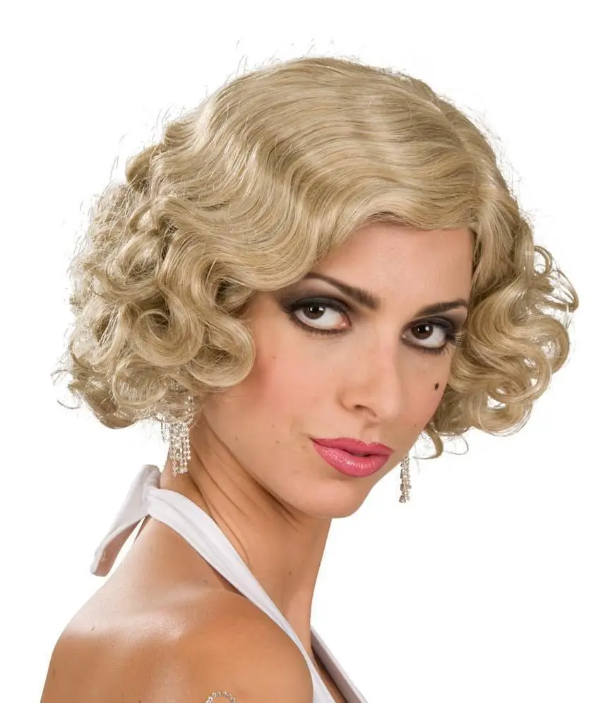 Flapper Blonde Wig For Adults