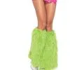 LEG AVENUE Green Furry Leg Warmers For Adults