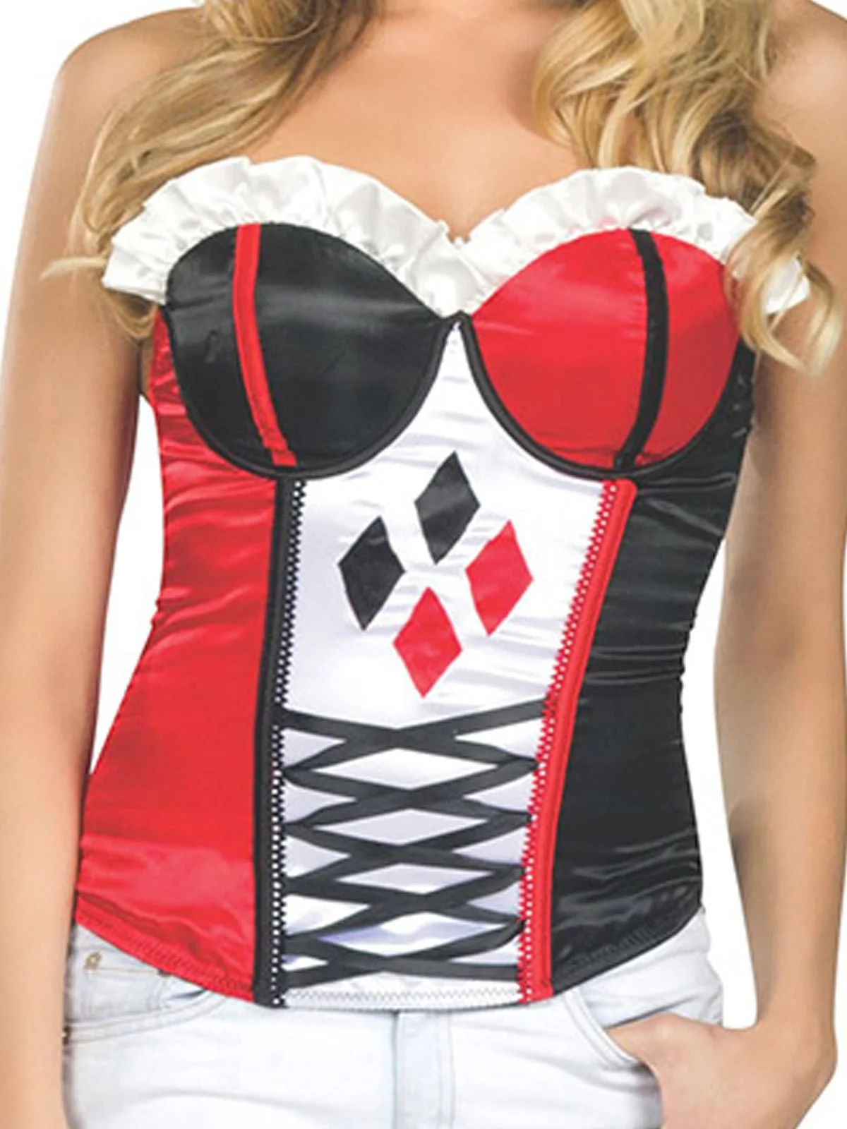 Harley Quinn Corset For Adults - Warner Bros DC Comics - Image 2