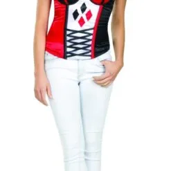 Harley Quinn Corset For Adults - Warner Bros DC Comics