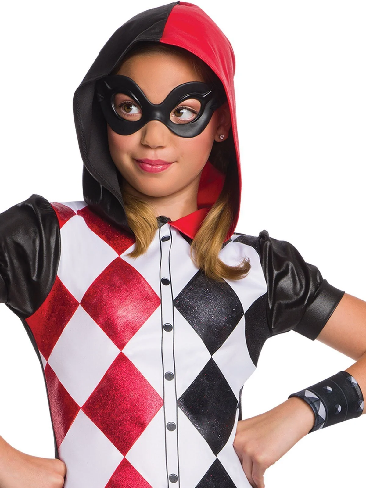 Harley Quinn Hoodie Costume For Kids - Warner Bros DC Super Hero Girls - Image 2