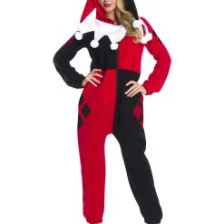 Harley Quinn Onesie Jumpsuit Costume For Adults - Warner Bros Suicide Squad 2