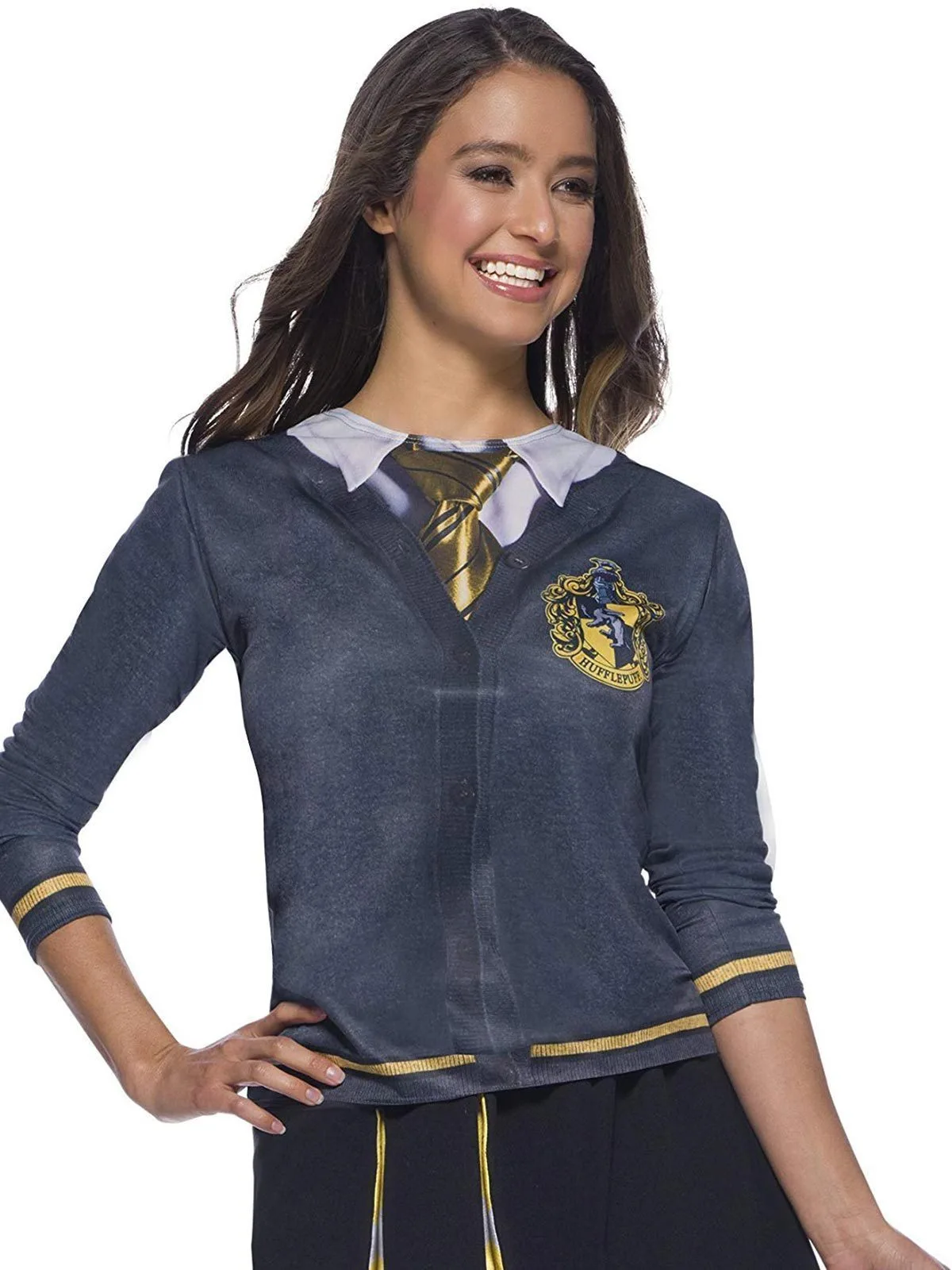 Hufflepuff Top For Teens & Adults - Warner Bros Harry Potter - Image 3