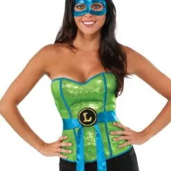 Leonardo Sequin Corset For Adults - Nickelodeon Teenage Mutant Ninja Turtles