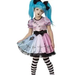 Little Blue Skelly Girl Costume For Kids