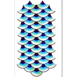 Mermaid Scales Large Temporary Tattoo Kit
