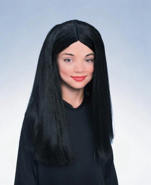 Morticia Addams Wig For Kids - Warner Bros The Addams Family - Image 2