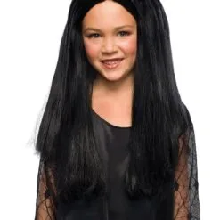 Morticia Addams Wig For Kids - Warner Bros The Addams Family