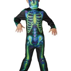 Neon Skeleton Costume For Kids