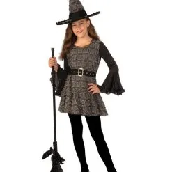 Patchwork Witch Costume For Tweens