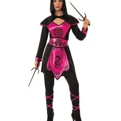 Pink Ninja Warrior Costume For Adults