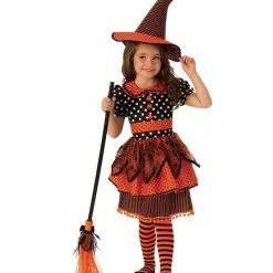 Polka Dot Witch Costume For Kids
