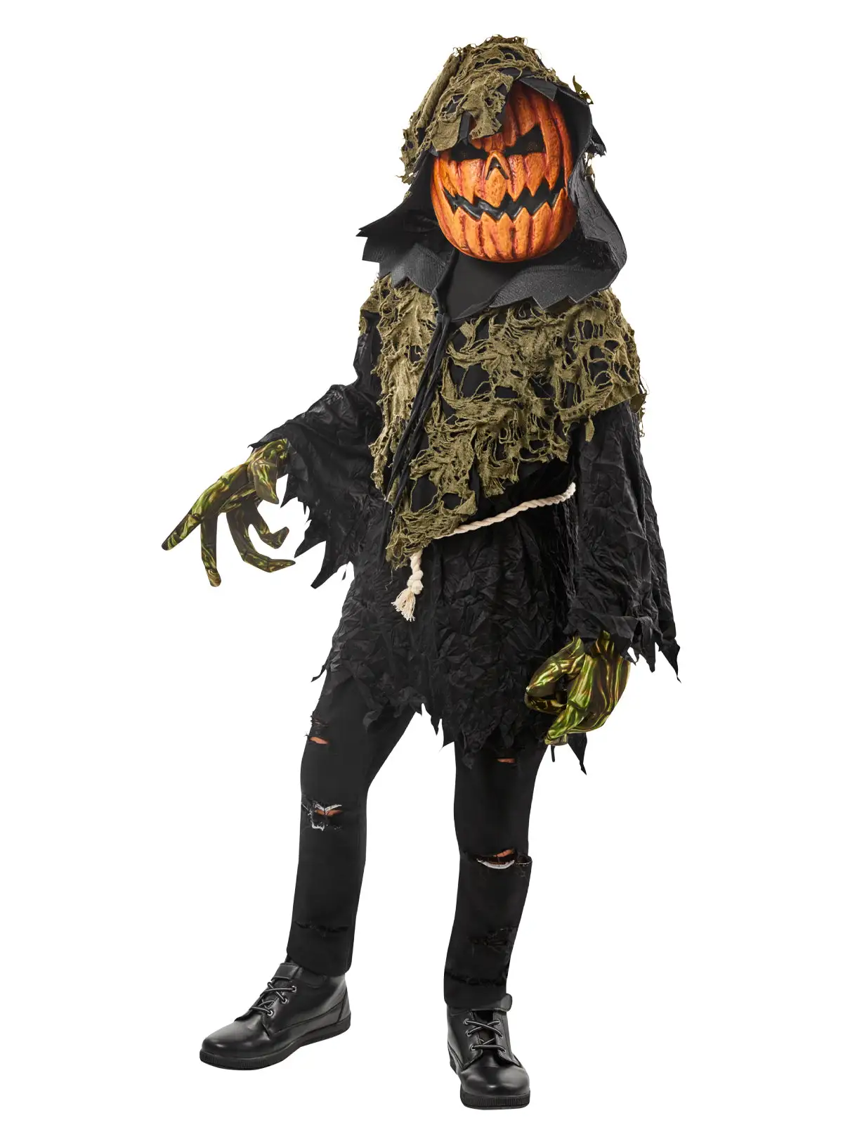 Pumpkin Ghoul Costume For Kids - Image 4
