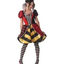 Queen Of Hearts Red Costume For Adults - Disney Alice In Wonderland