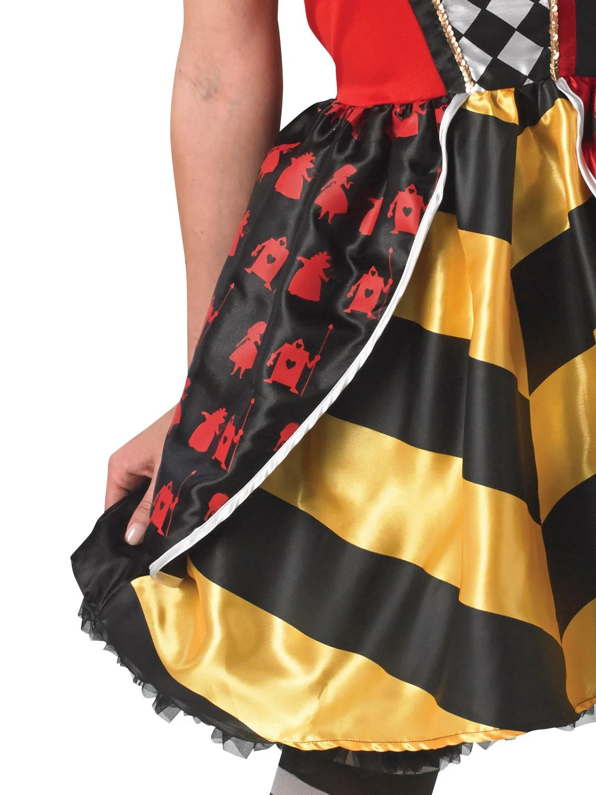 Queen Of Hearts Red Costume For Adults - Disney Alice In Wonderland - Image 3