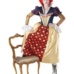 Queen Of Hearts Red Deluxe Costume For Adults - Disney Alice In Wonderland