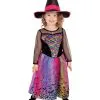 Rainbow Colour Magic Witch Deluxe Costume For Kids