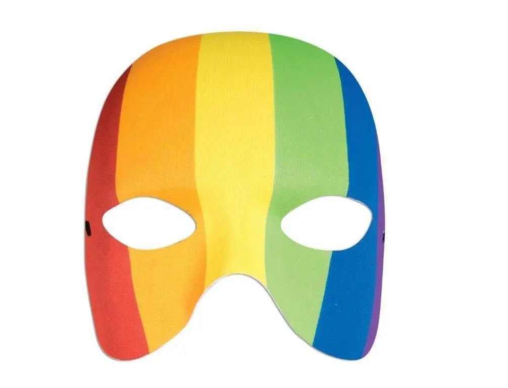 Rainbow Half Mask For Adults - Image 2