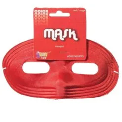 Red Domino Mask For Adults
