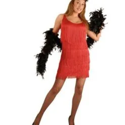 Red Fashion Flapper Costume For Adults