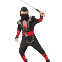 Red Ninja Costume For Kids