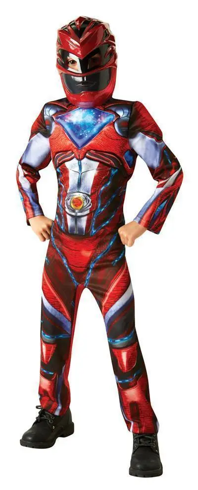 Red Rangers Deluxe Costume For Kids (Size 7-8 Yrs) - Saban Power Rangers