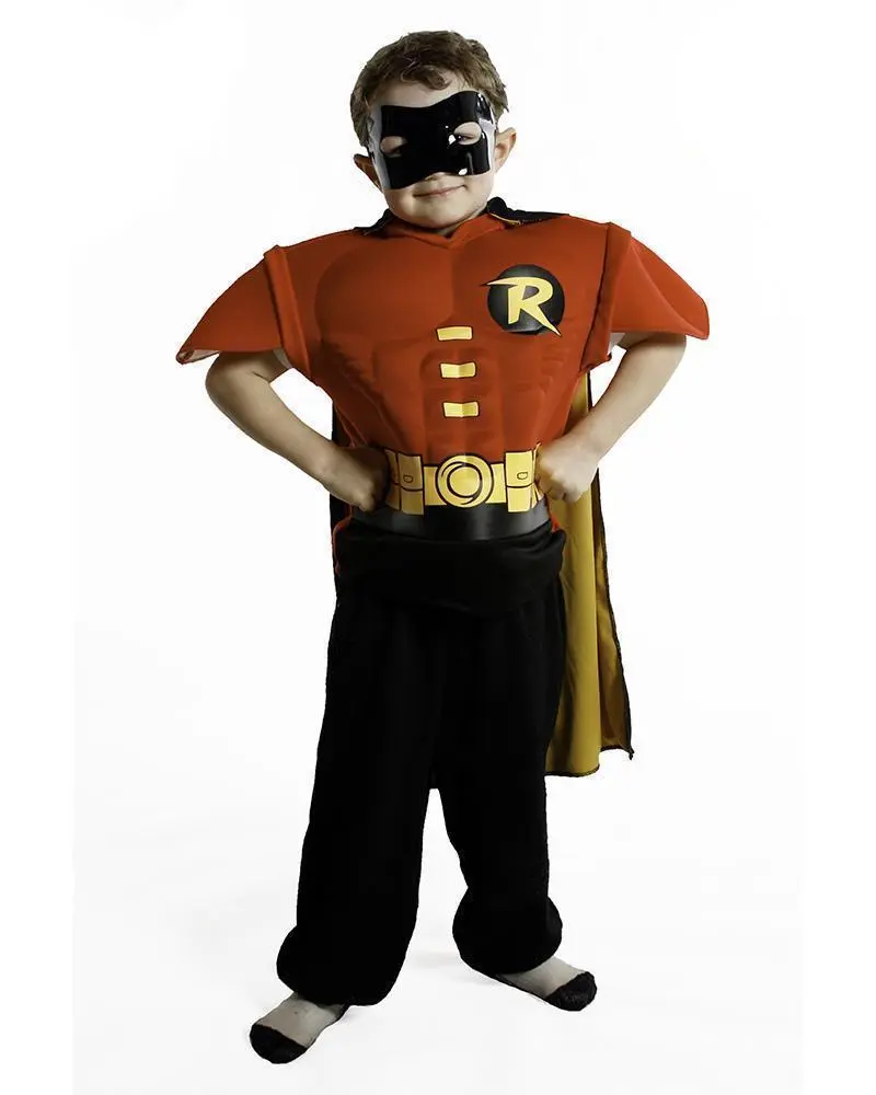 Robin Muscle Chest Dress Up Set For Kids - Warner Bros DC Comics