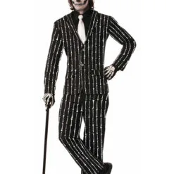 Skeleton Bone Pin-Stripe Suit For Adults