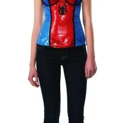 Spider-Girl Sequined Corset For Adults - Marvel Spider-Girl
