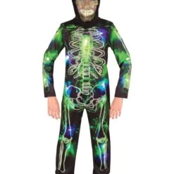 Spooky Glow In The Dark Skeleton Costume For Kids