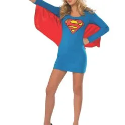 Supergirl Dress With Wings Costume For Adults - Warner Bros DC Comics