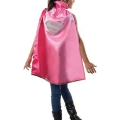 Supergirl Pink Cape For Kids - Warner Bros DC Comics