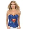 Supergirl Sequin Corset For Adults - Warner Bros DC Comics